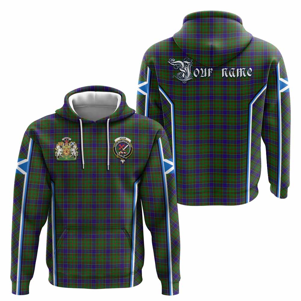Adam Tartan Crest Hoodie Scotland Coat of Arm Flag Style - Tartan Vibes Clothing