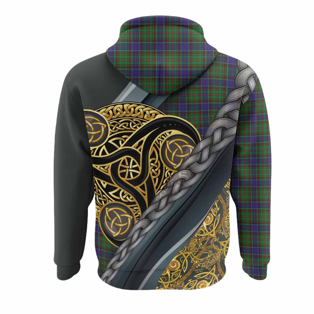 Adam Tartan Crest Hoodie Scottish Triskele Celtic