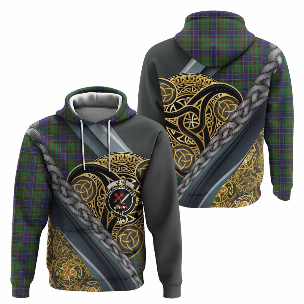 Adam Tartan Crest Hoodie Scottish Triskele Celtic