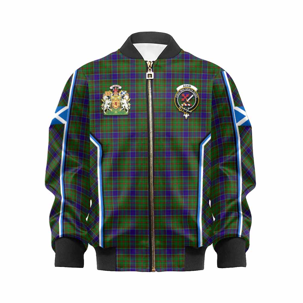 Adam Tartan Crest Kid Bomber Jacket Scotland Coat of Arm Flag Style - Tartan Vibes Clothing