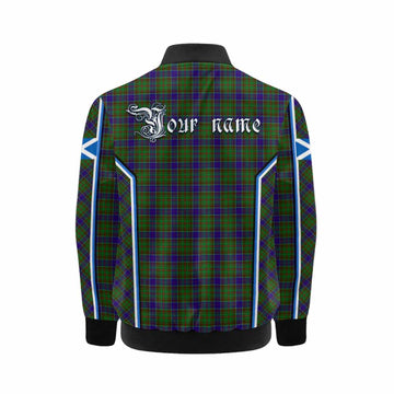 Adam Tartan Crest Kid Bomber Jacket Scotland Coat of Arm Flag Style - Tartan Vibes Clothing