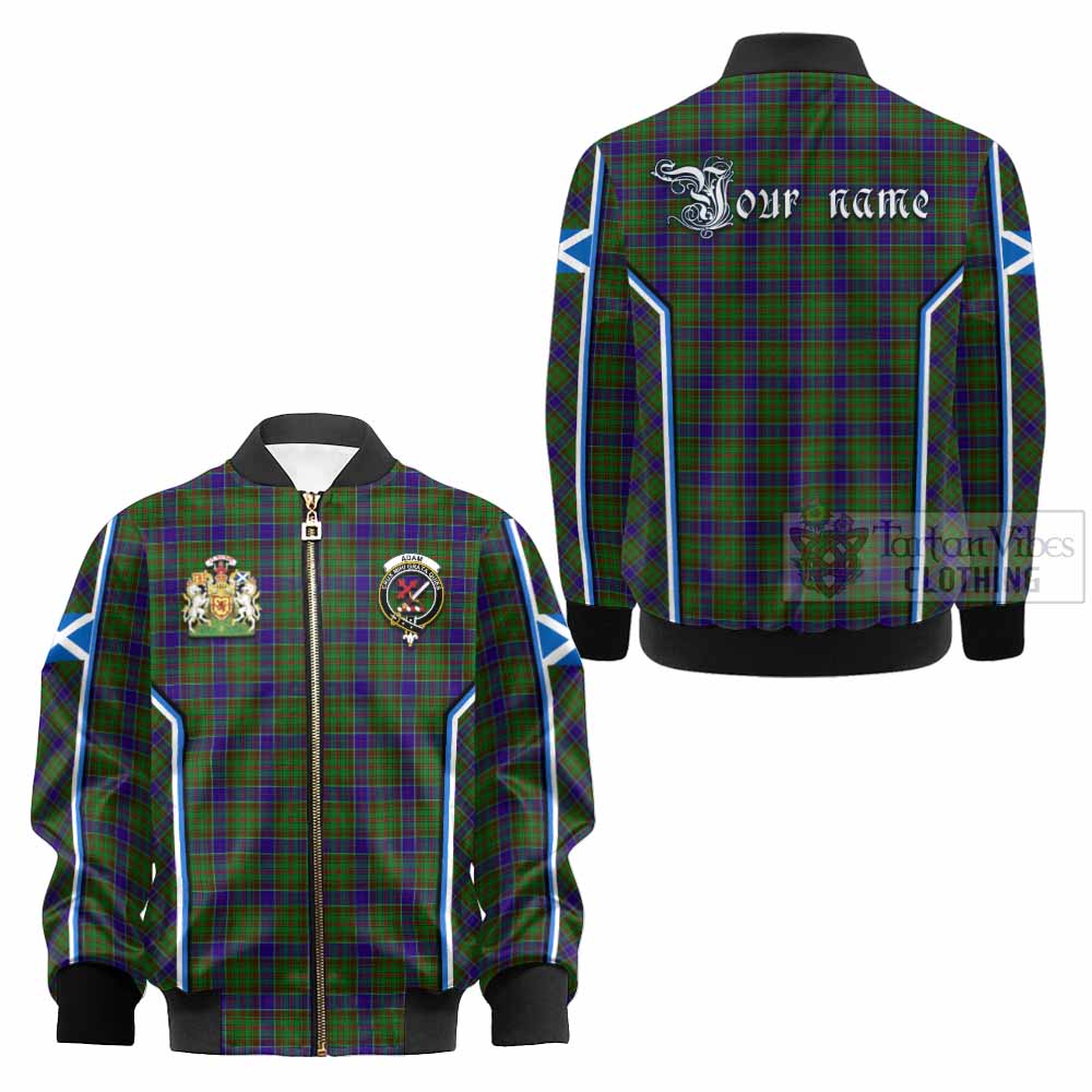 Adam Tartan Crest Kid Bomber Jacket Scotland Coat of Arm Flag Style - Tartan Vibes Clothing