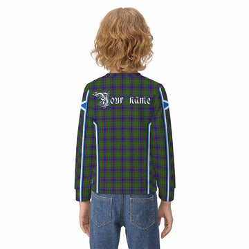 Adam Tartan Crest Kid Knitted Sweatshirt Scotland Coat of Arm Flag Style - Tartan Vibes Clothing