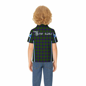 Adam Tartan Crest Kid Polo Shirt Scotland Coat of Arm Flag Style - Tartan Vibes Clothing