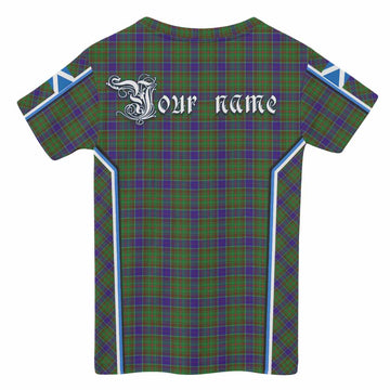 Adam Tartan Crest Kid T-shirt Scotland Coat of Arm Flag Style - Tartan Vibes Clothing