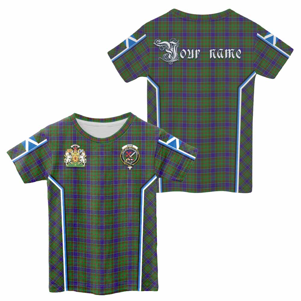 Adam Tartan Crest Kid T-shirt Scotland Coat of Arm Flag Style - Tartan Vibes Clothing