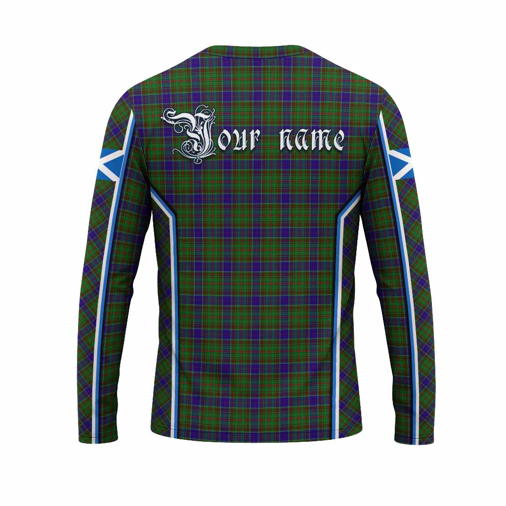 Adam Tartan Crest Long Sleeve T-Shirt Scotland Coat of Arm Flag Style - Tartan Vibes Clothing