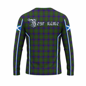 Adam Tartan Crest Long Sleeve T-Shirt Scotland Coat of Arm Flag Style - Tartan Vibes Clothing