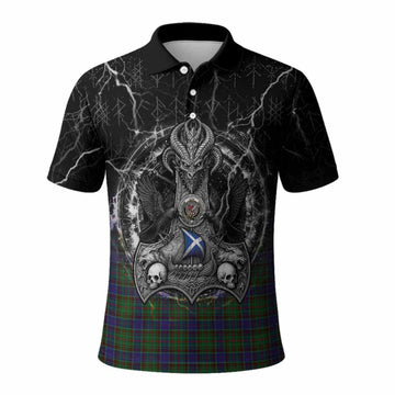 Adam Tartan Crest Polo Shirt Celtic Odin's Raven Legacy