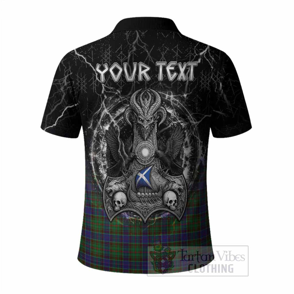 Adam Tartan Crest Polo Shirt Celtic Odin's Raven Legacy