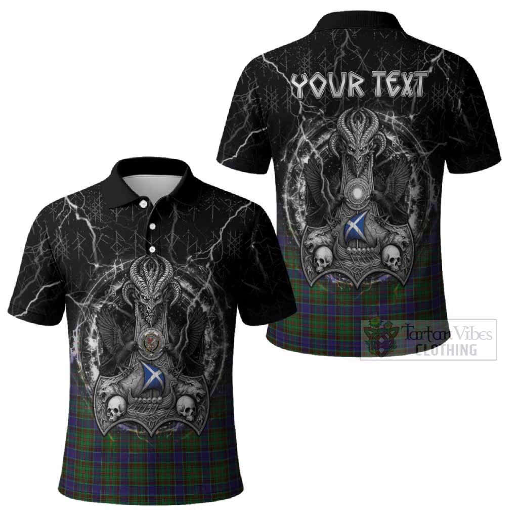 Adam Tartan Crest Polo Shirt Celtic Odin's Raven Legacy