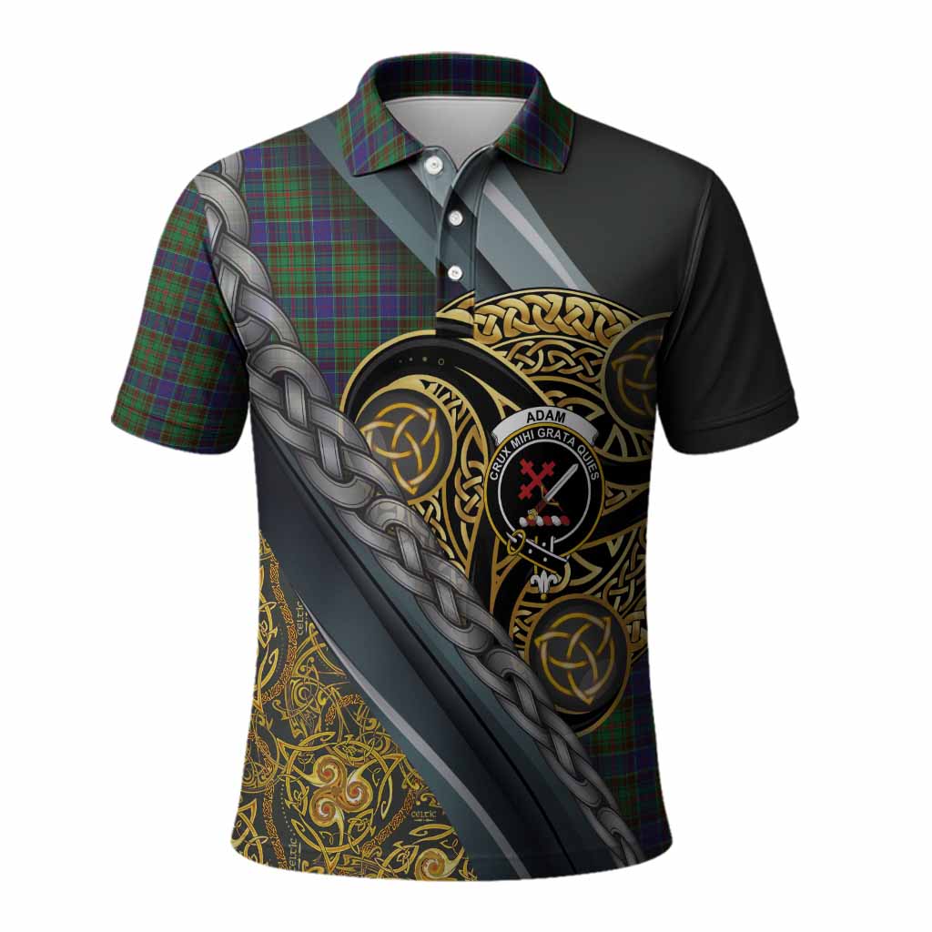 Adam Tartan Crest Polo Shirt Scottish Triskele Celtic