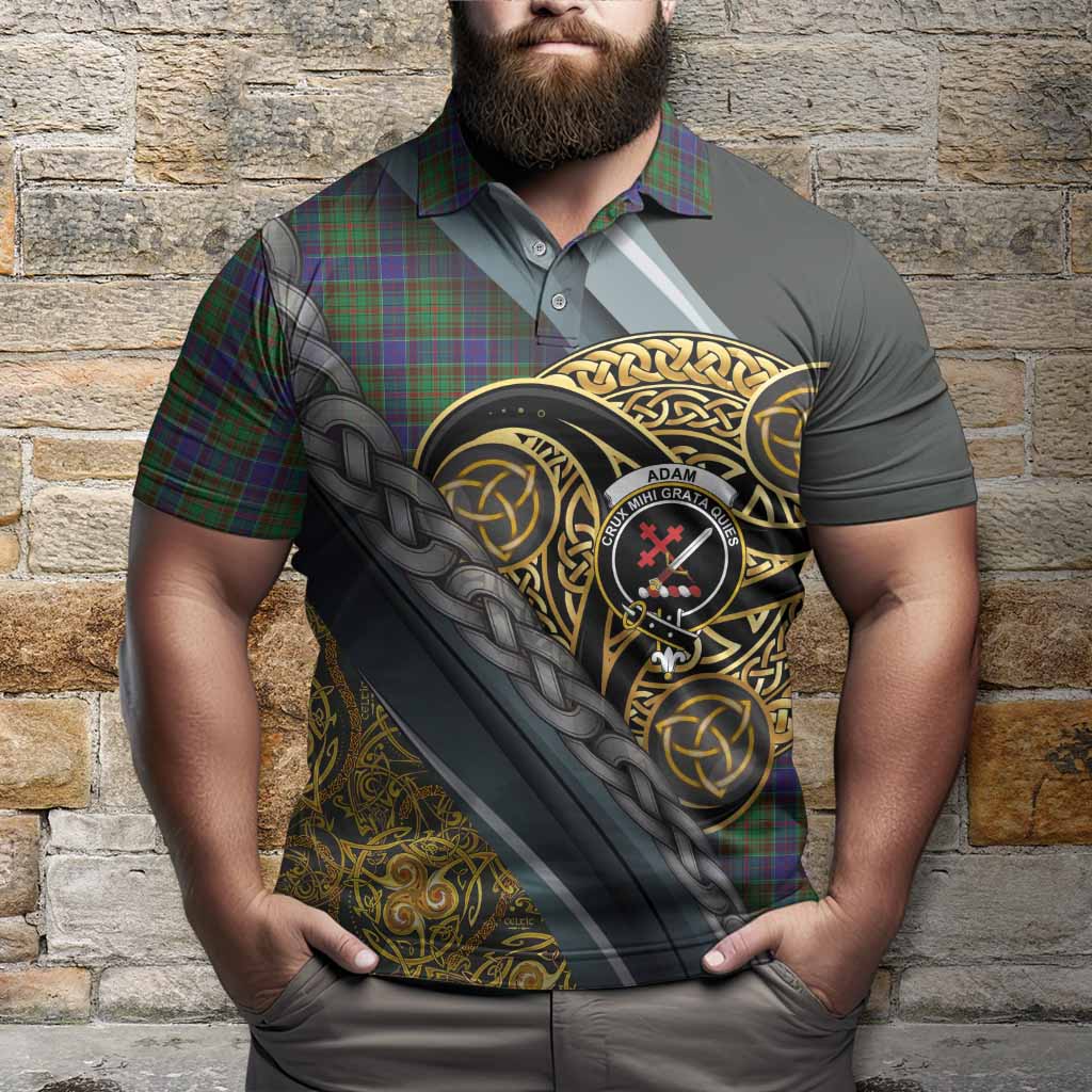 Adam Tartan Crest Polo Shirt Scottish Triskele Celtic