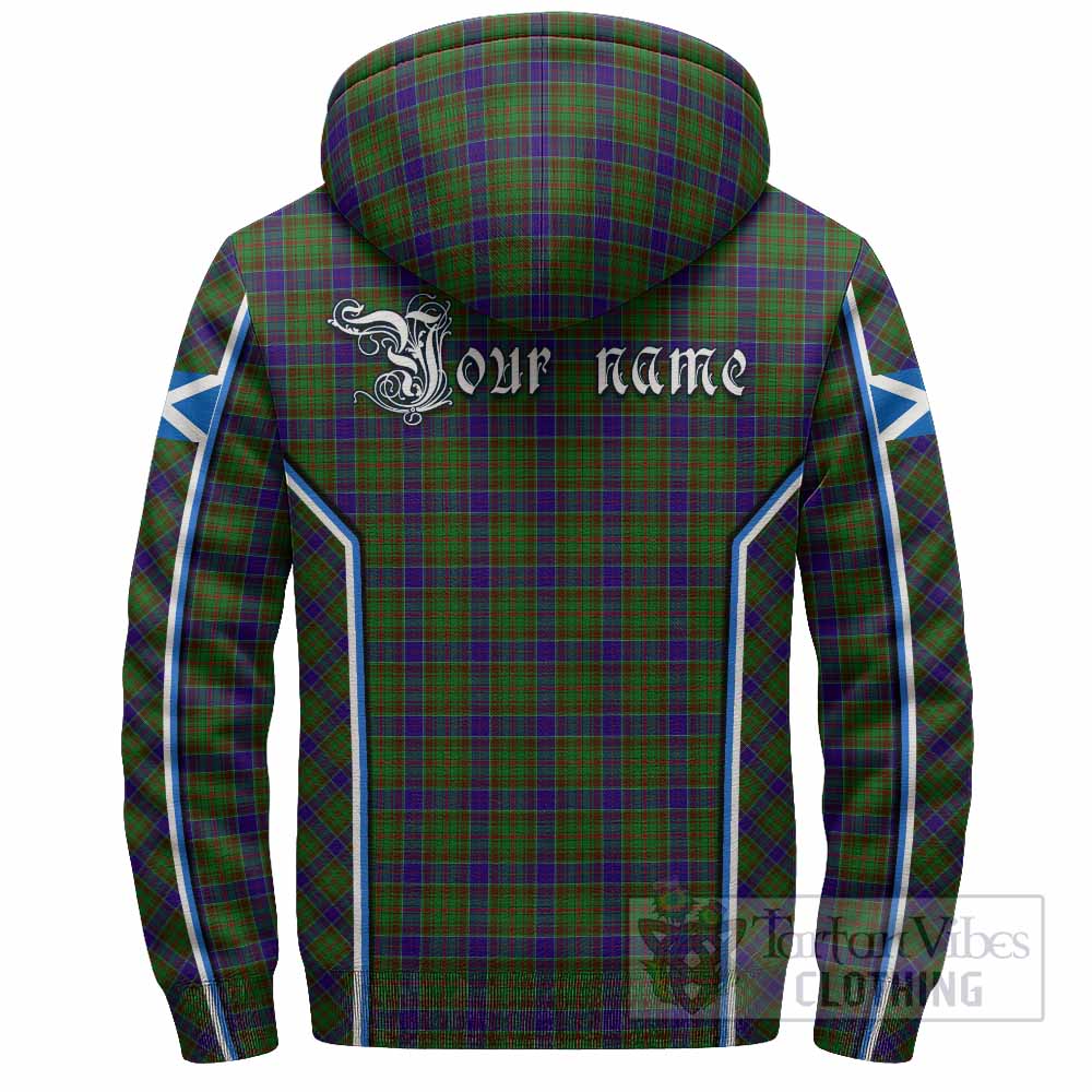Adam Tartan Crest Sherpa Hoodie Scotland Coat of Arm Flag Style - Tartan Vibes Clothing