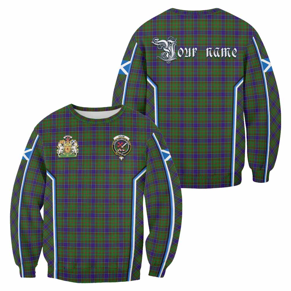 Adam Tartan Crest Sweatshirt Scotland Coat of Arm Flag Style - Tartan Vibes Clothing