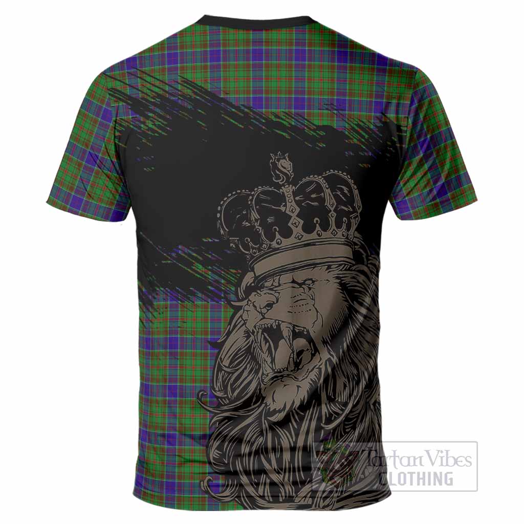 Adam Tartan Crest T-Shirt Crowned Lion Heritage Style