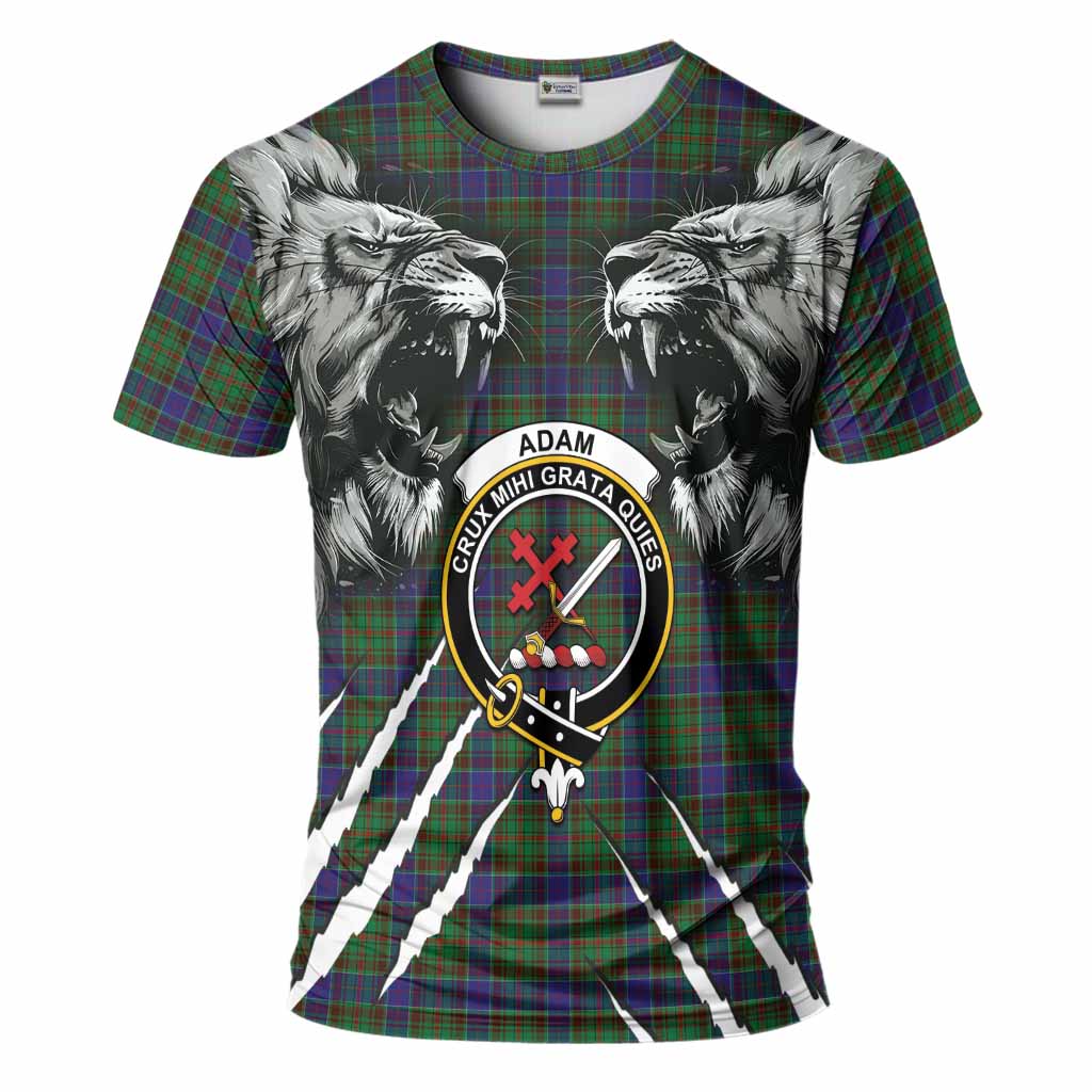 Adam Tartan Crest T-Shirt Ferocious Lion Style