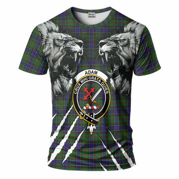 Adam Tartan Crest T-Shirt Ferocious Lion Style