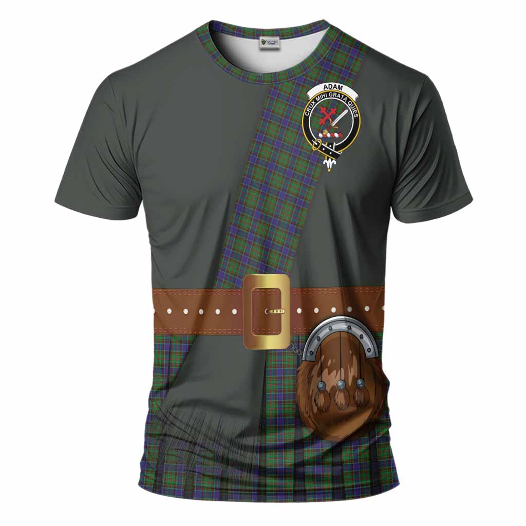Adam Tartan Crest T-Shirt Kilt Costume Style