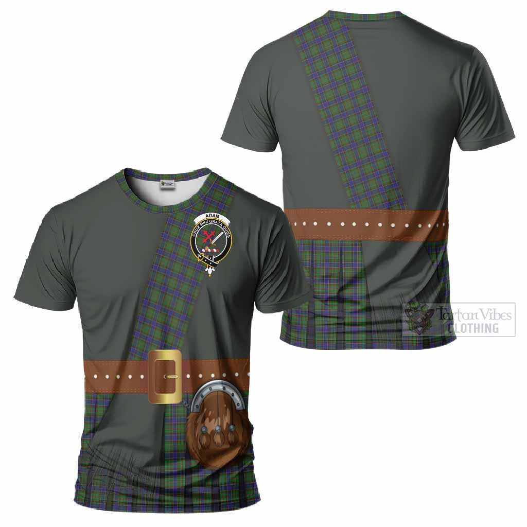 Adam Tartan Crest T-Shirt Kilt Costume Style