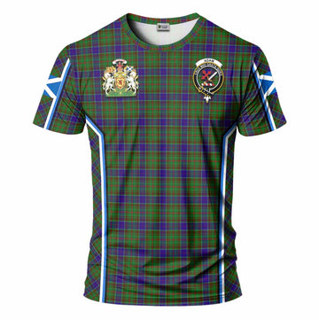 Adam Tartan Crest T-shirt Scotland Coat of Arm Flag Style