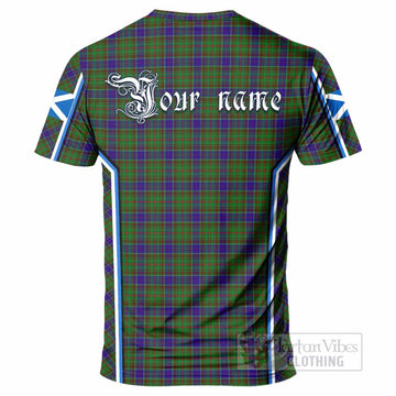 Adam Tartan Crest T-shirt Scotland Coat of Arm Flag Style