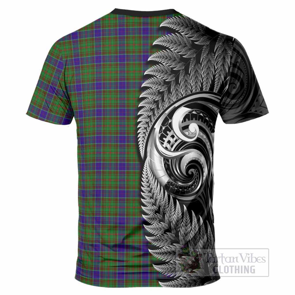 Adam Tartan Crest T-Shirt With New Zealand Silver Fern Maori Koru