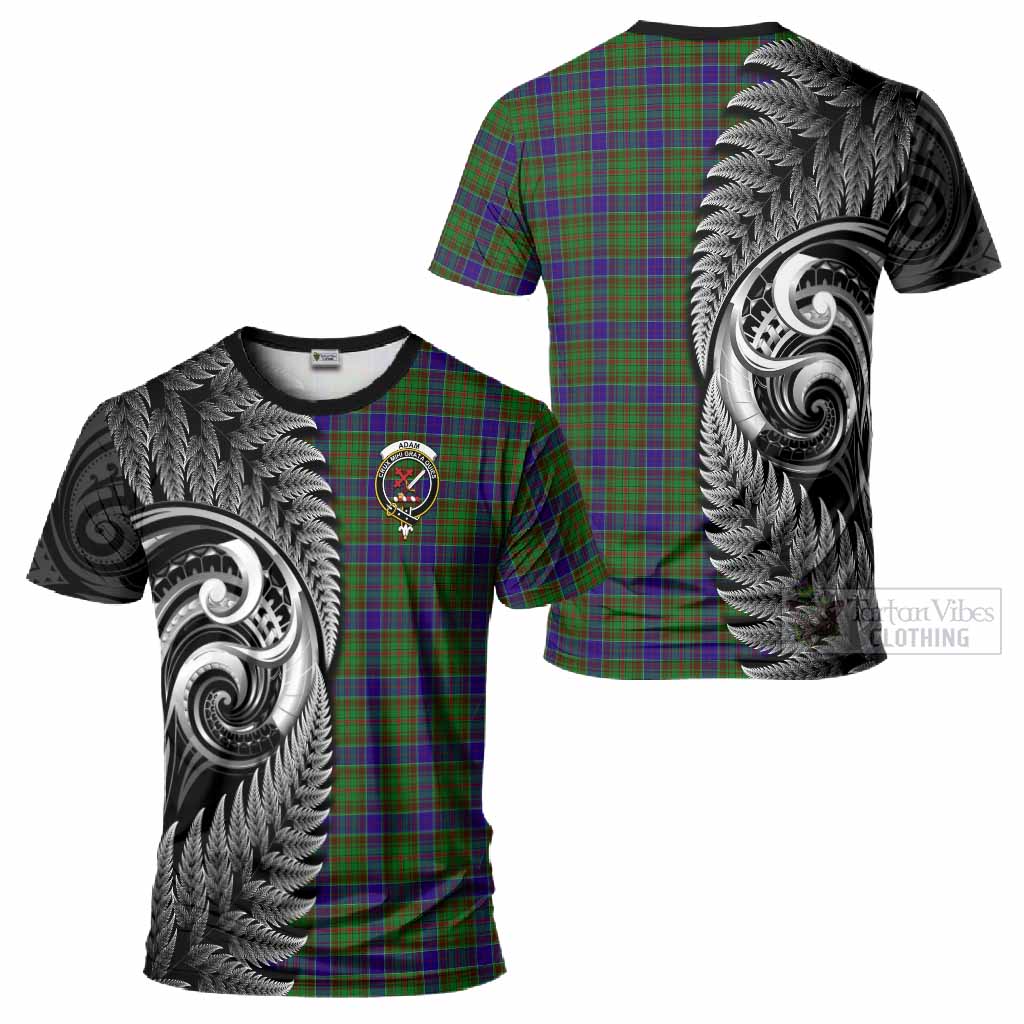 Adam Tartan Crest T-Shirt With New Zealand Silver Fern Maori Koru