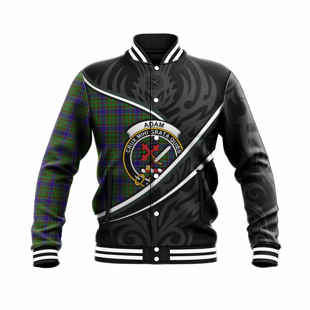 Adam Tartan Family Crest Baseball Jacket Celtic Scottish Thistle Floral - Tartan Vibes Clothing