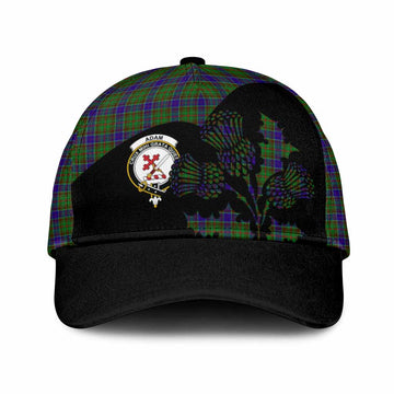 Adam Tartan Family Crest Classic Cap Scotland Thistle Floral Flag Style