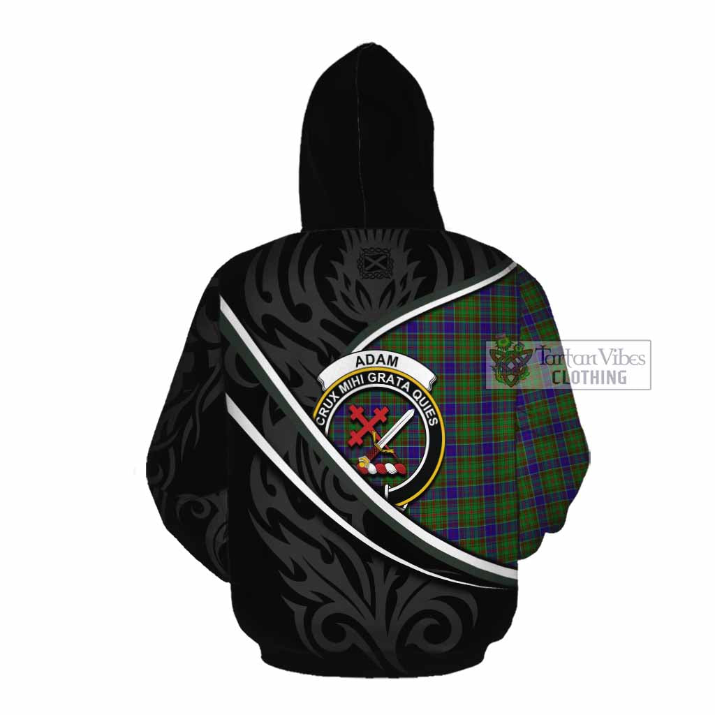 Adam Tartan Family Crest Cotton Hoodie Celtic Scottish Thistle Floral - Tartan Vibes Clothing