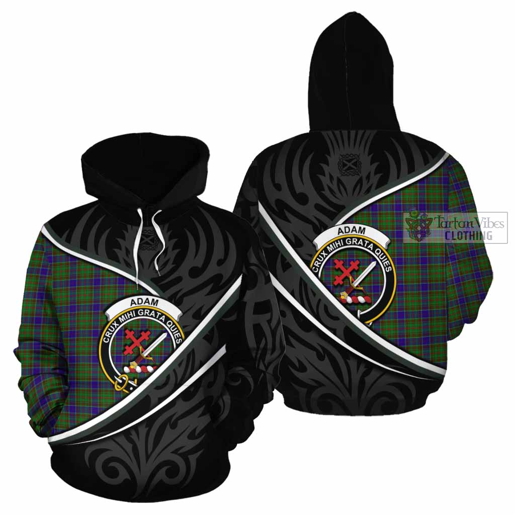 Adam Tartan Family Crest Cotton Hoodie Celtic Scottish Thistle Floral - Tartan Vibes Clothing