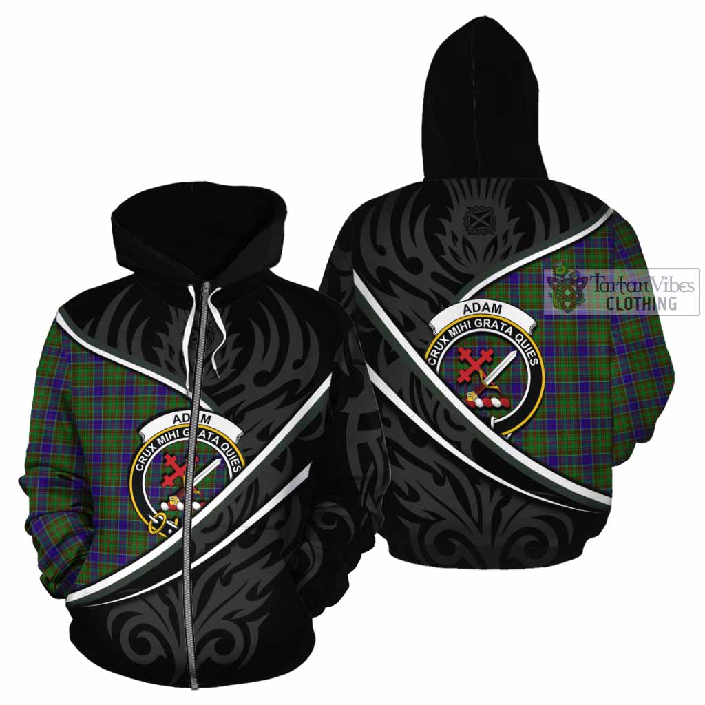 Adam Tartan Family Crest Cotton Hoodie Celtic Scottish Thistle Floral - Tartan Vibes Clothing