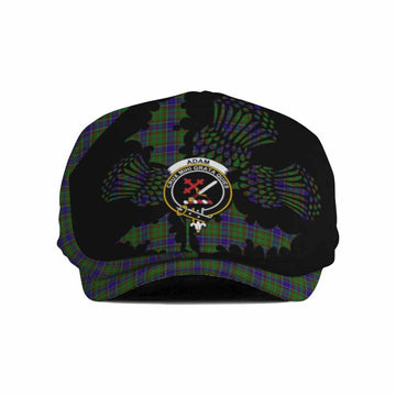 Adam Tartan Family Crest Flat Cap, Jeff Cap Scotland Thistle Floral
