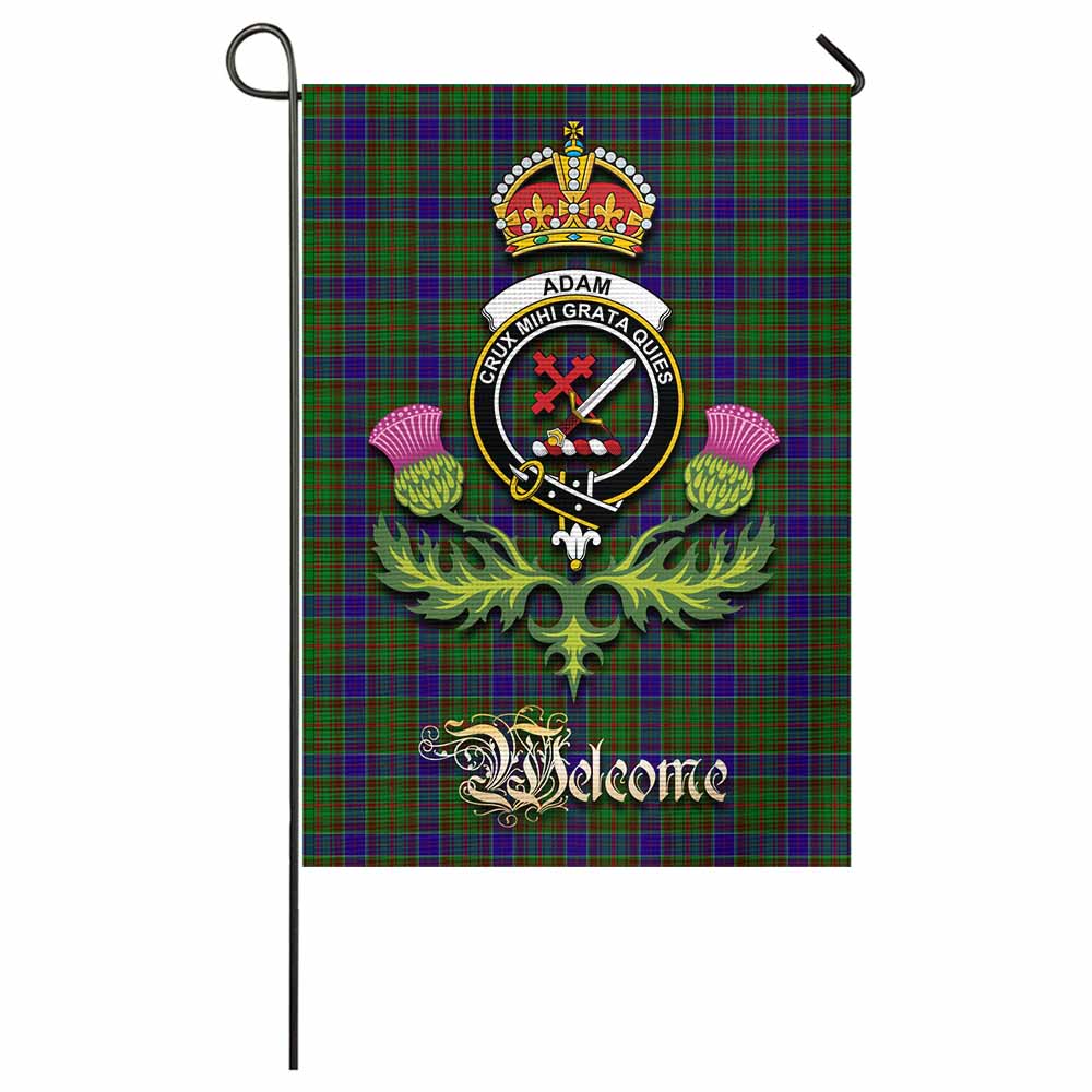 Adam Tartan Family Crest Garden Flag Royal Thistle Welcome Style - Tartan Vibes Clothing