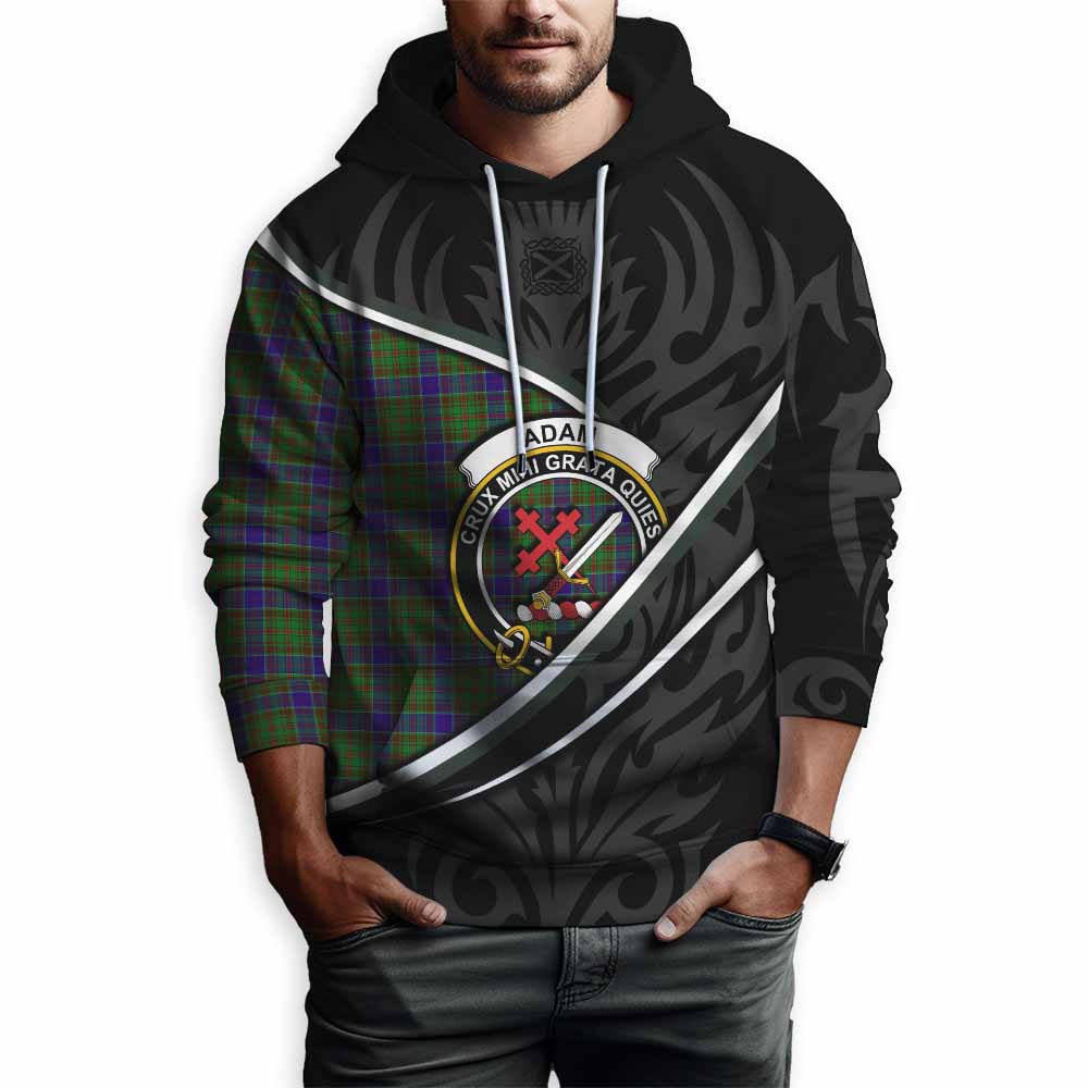 Adam Tartan Family Crest Hoodie Celtic Scottish Thistle Floral - Tartan Vibes Clothing