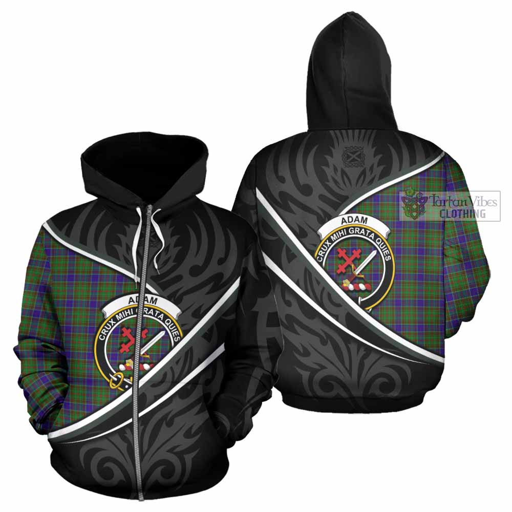 Adam Tartan Family Crest Hoodie Celtic Scottish Thistle Floral - Tartan Vibes Clothing