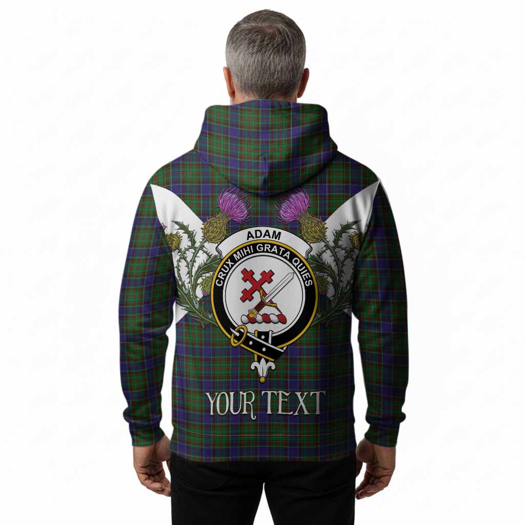 Adam Tartan Family Crest Hoodie Scottish Burns Night Thistle Floral