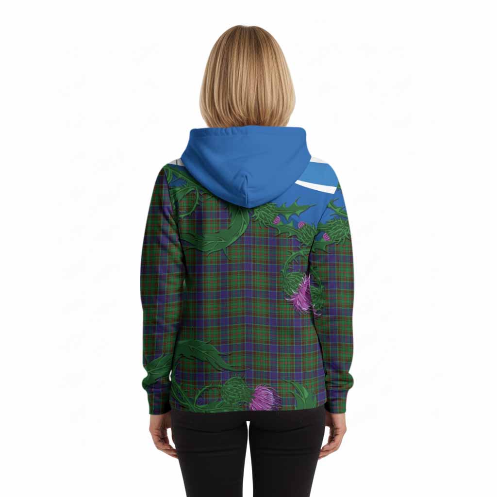 Adam Tartan Family Crest Hoodie Thistle in Minimalism