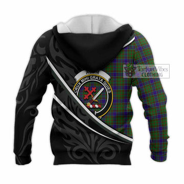 Adam Tartan Family Crest Knitted Hoodie Celtic Scottish Thistle Floral - Tartan Vibes Clothing