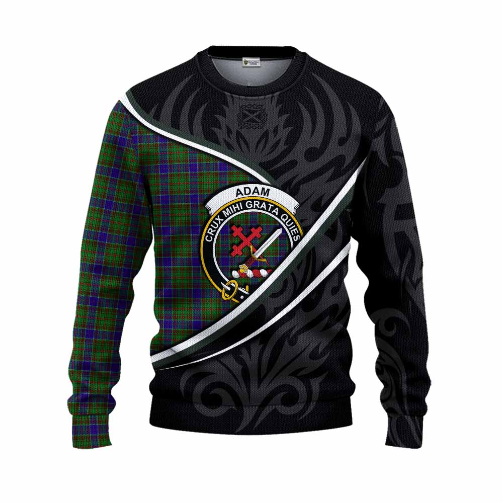 Adam Tartan Family Crest Knitted Sweater Celtic Scottish Thistle Floral - Tartan Vibes Clothing
