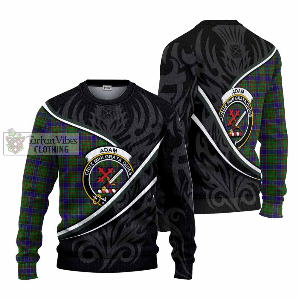 Adam Tartan Family Crest Knitted Sweater Celtic Scottish Thistle Floral - Tartan Vibes Clothing