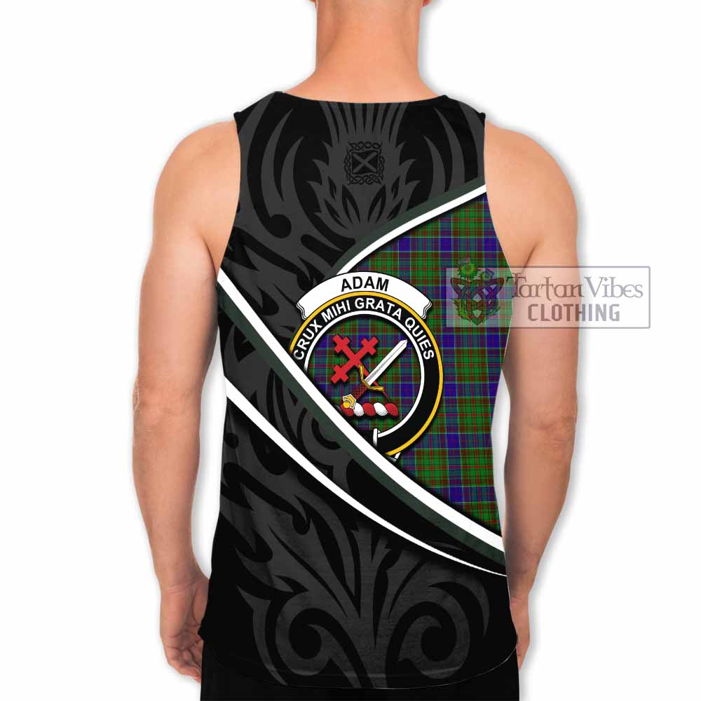 Adam Tartan Family Crest Men Tank Top Celtic Scottish Thistle Floral - Tartan Vibes Clothing