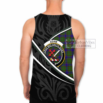 Adam Tartan Family Crest Men Tank Top Celtic Scottish Thistle Floral