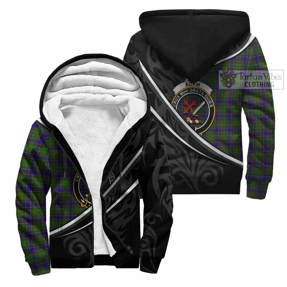 Adam Tartan Family Crest Sherpa Hoodie Celtic Scottish Thistle Floral - Tartan Vibes Clothing
