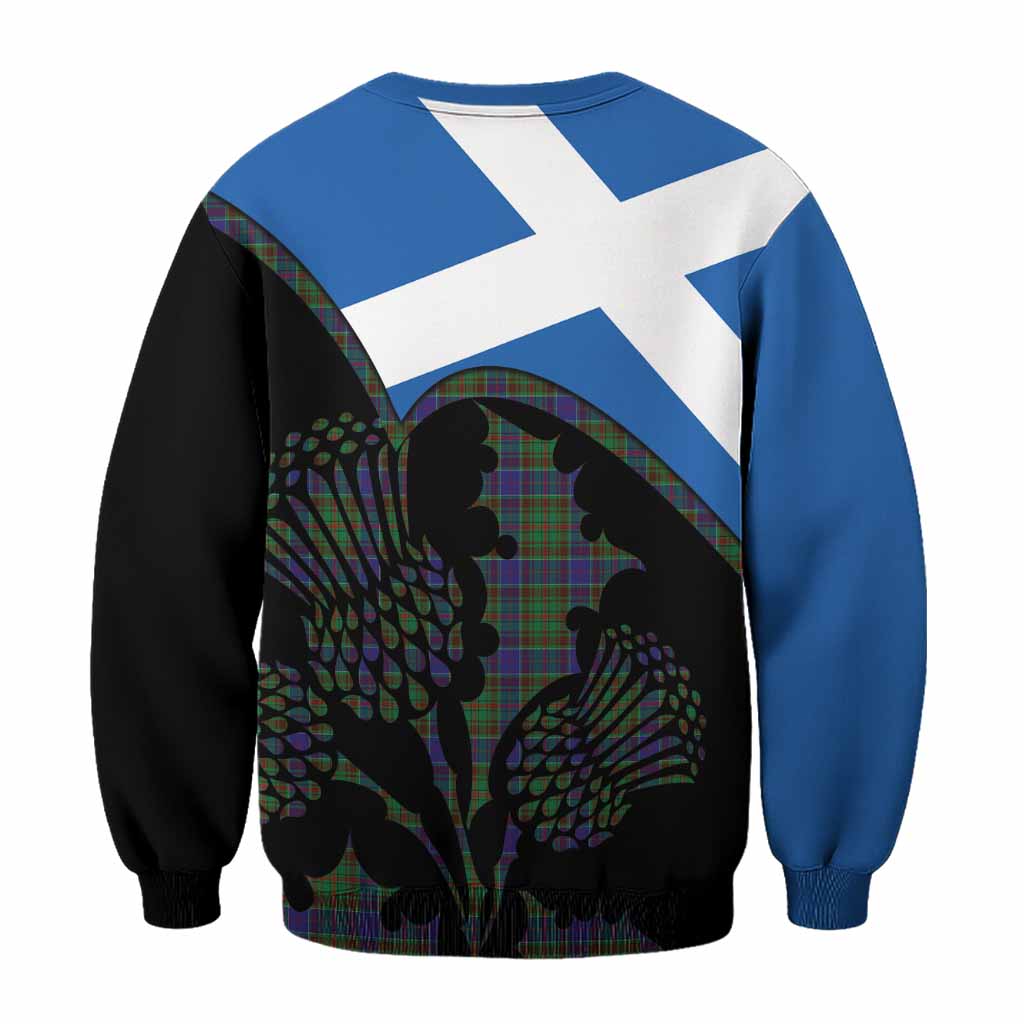 Adam Tartan Family Crest Sweatshirt Scotland Thistle Floral Flag Style