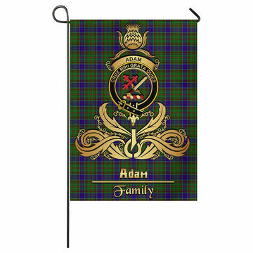 Adam Tartan Garden Flag with Highland Thistle Cherish Family Crest Style