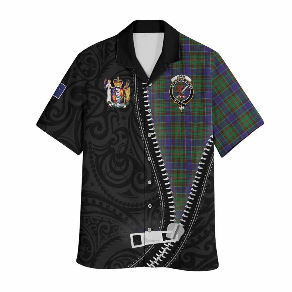 Adam Tartan Hawaiian Shirt New Zealand Pattern Unique Zipper Stylized