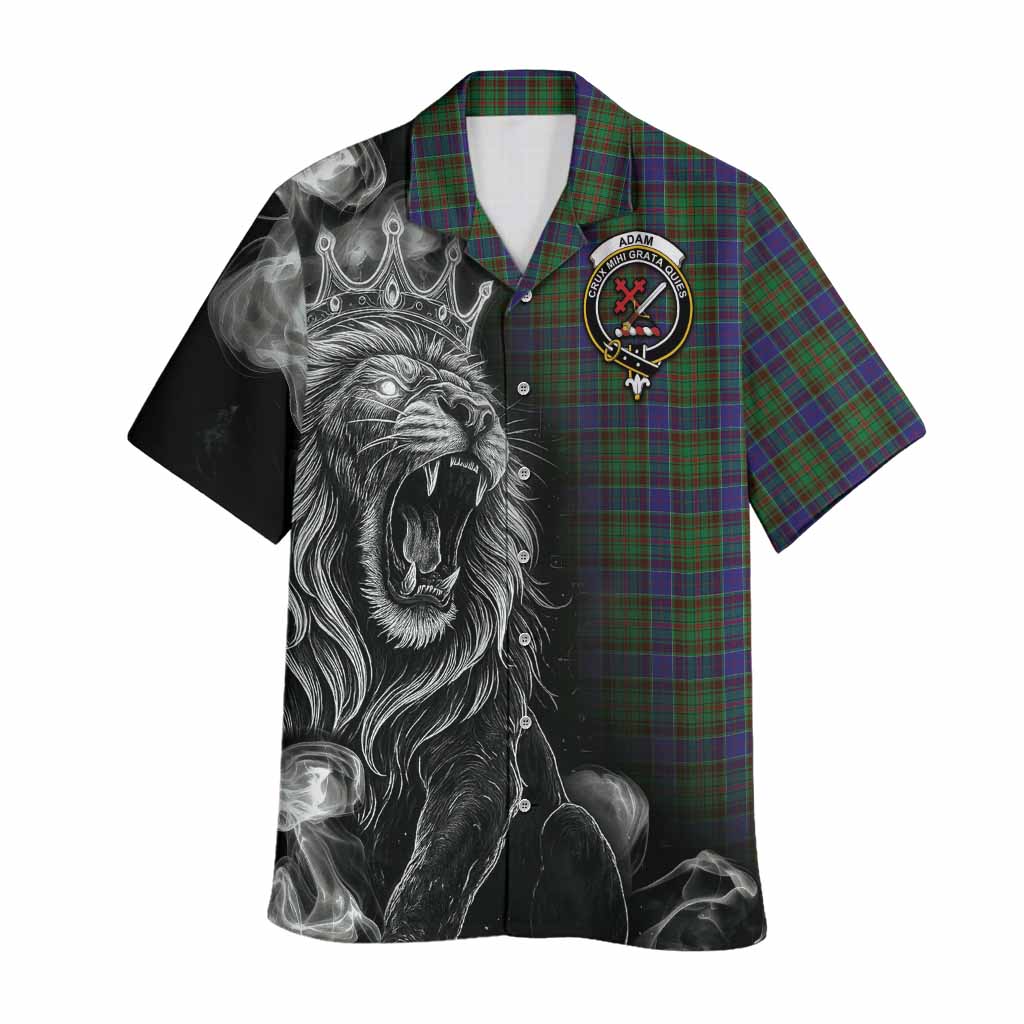Adam Tartan Hawaiian Shirt Roaring Lion Heritage