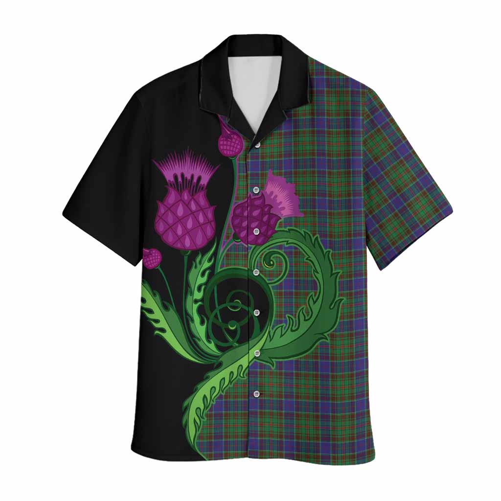 Adam Tartan Hawaiian Shirt Traditional Scottish Thistle